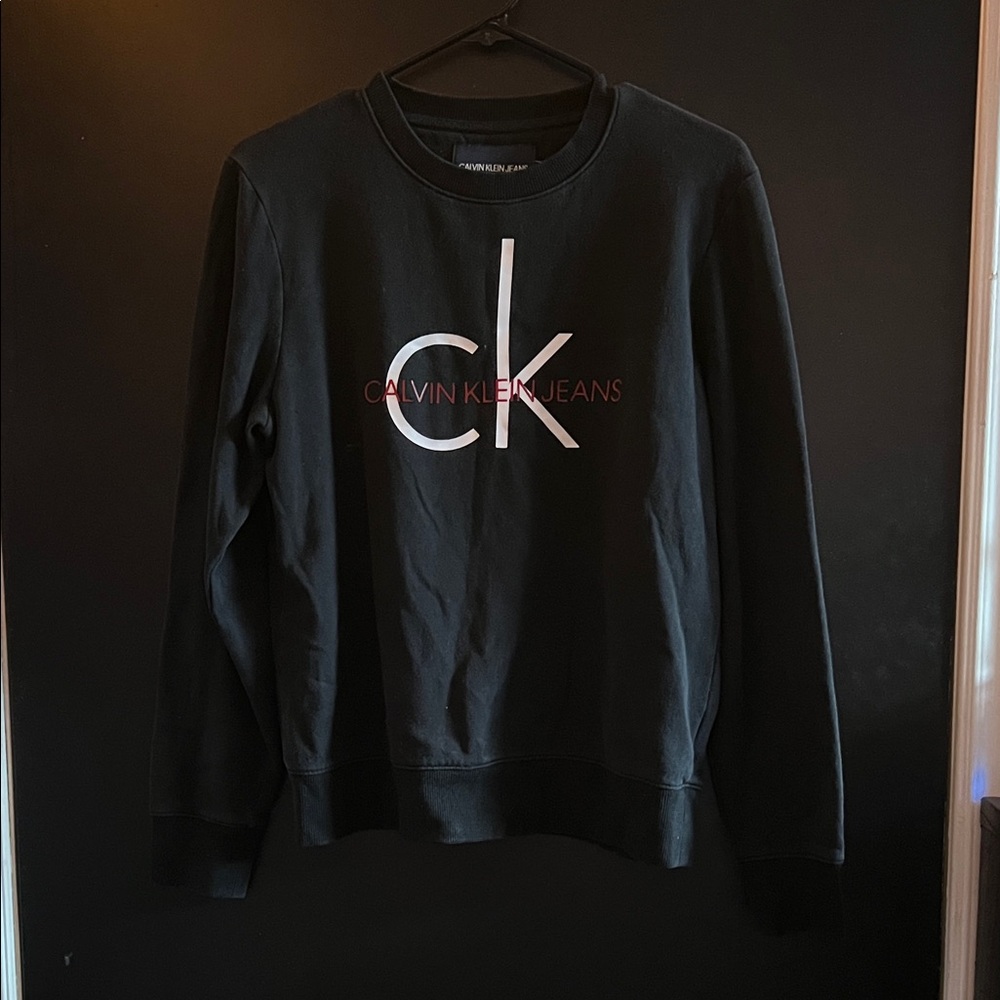 Calvin Klein Black Crewneck with Logo